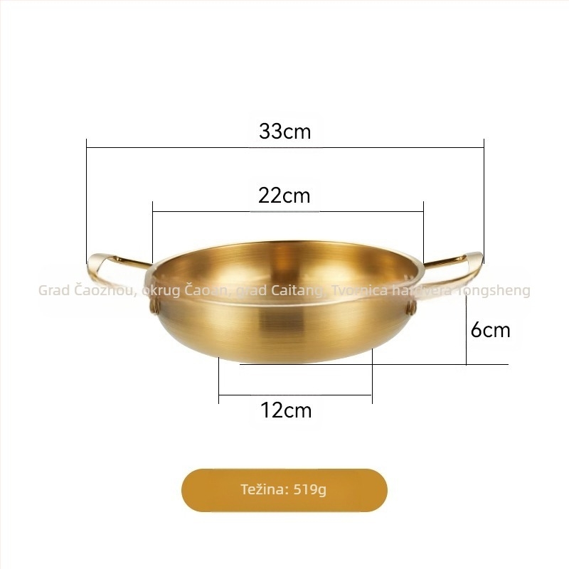 Korejskog stila posuda od nehrđajućeg čelika za tjesteninu i juhe, kućna upotreba, ne električno, kompatibilno s običnim štednjakom