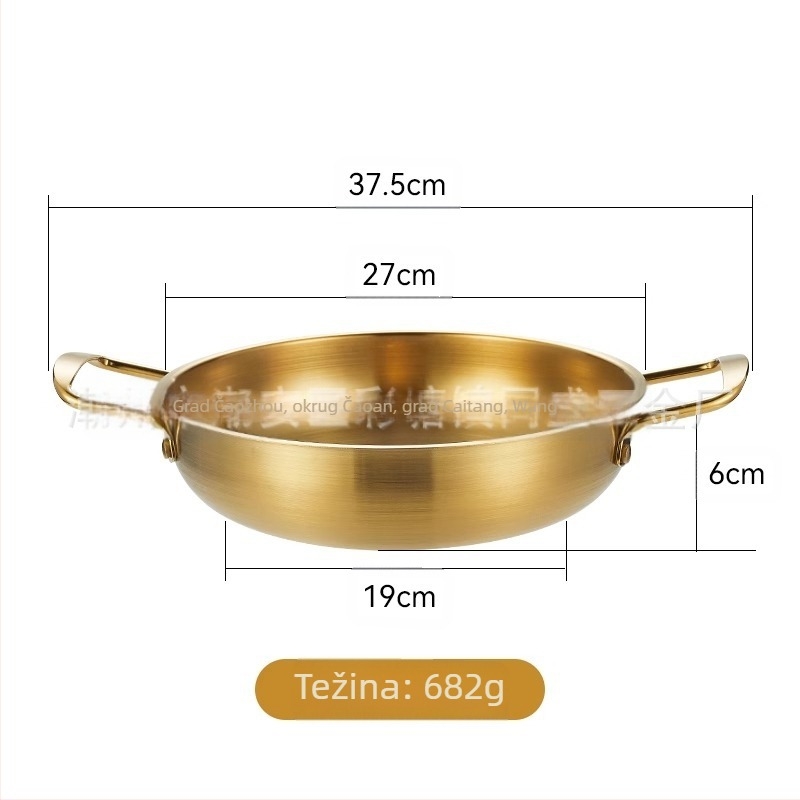 Korejskog stila posuda od nehrđajućeg čelika za tjesteninu i juhe, kućna upotreba, ne električno, kompatibilno s običnim štednjakom