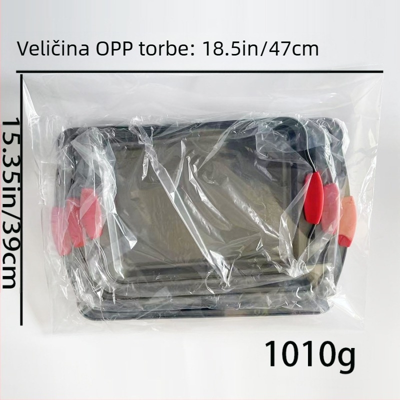 Pravokutni antiadhezivni pleh za pečenje i kalup za kolač, otporan na visoke temperature, od karbonskog čelika, moderni minimalistički stil.