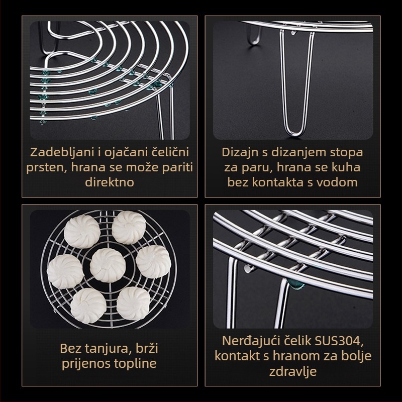 Trokutasti parni stalak od 304 nehrđajućeg čelika – višefunkcijska parna mreža za kućnu i komercijalnu upotrebu