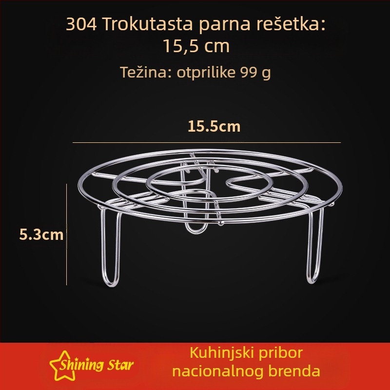 Trokutasti parni stalak od 304 nehrđajućeg čelika – višefunkcijska parna mreža za kućnu i komercijalnu upotrebu
