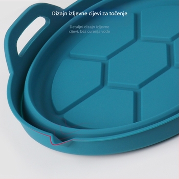 Sklopivi silikonizirani set za kuhanje na zraku, friteza na zrak, tanjur za mikrovalnu i podloga za pečenje, prehrambeni silikon