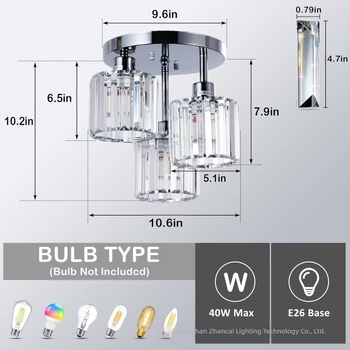 Stropna LED svjetiljka u stilu laganog luksuza, za ulaz (LED, 220V, ulaz)