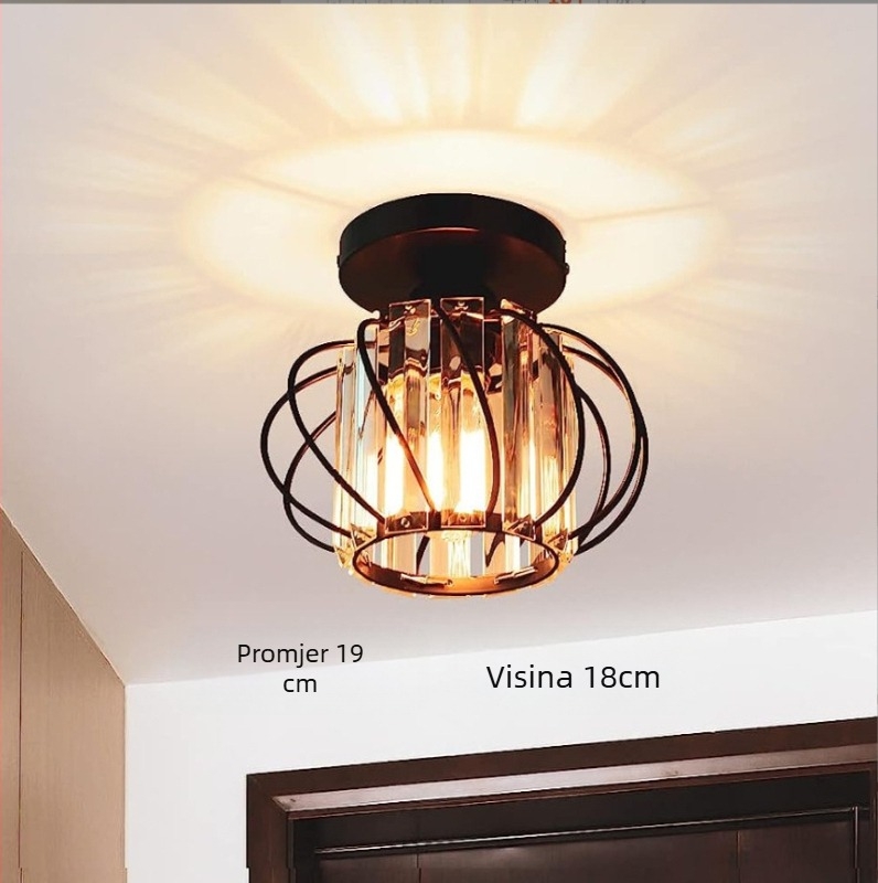 Stropna LED svjetiljka u stilu laganog luksuza, za ulaz (LED, 220V, ulaz)