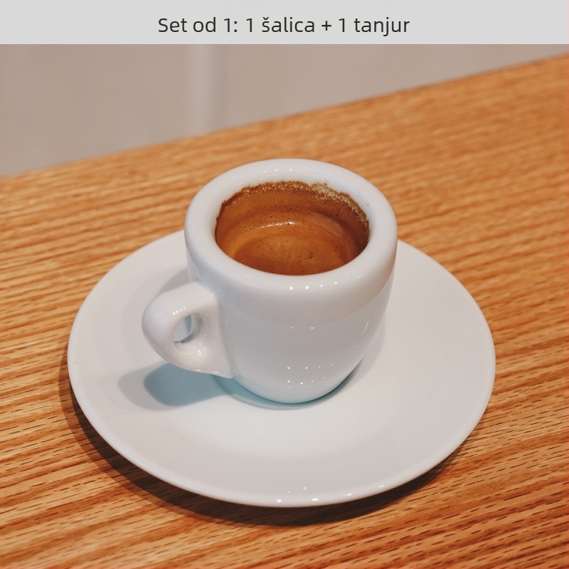 Espresso šalica keramička, debljina 9 mm, s tanjurićem