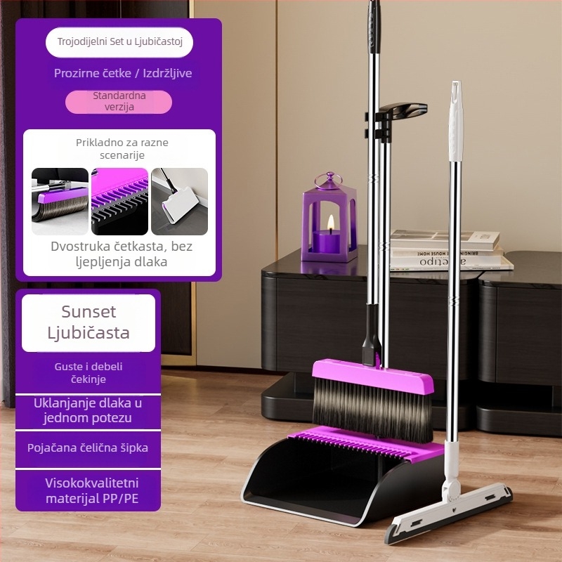 Set metle i lopatice za prašinu – Plastika, 2025 izlaz, Težina 800 g, Količine u pakiranjima: 32 vrećica, 20 kutija, 34 na veliko