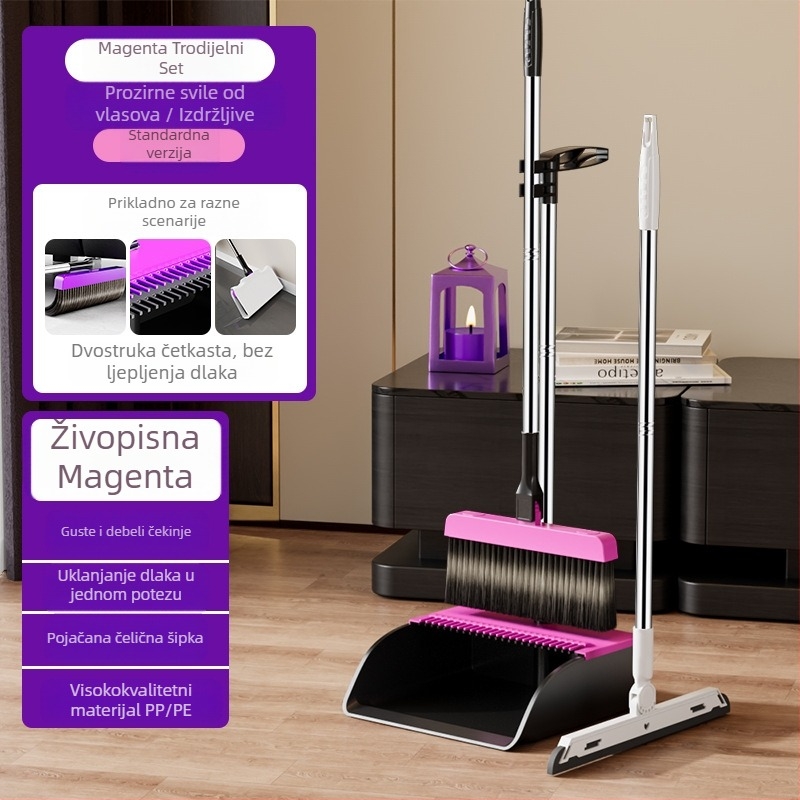 Set metle i lopatice za prašinu – Plastika, 2025 izlaz, Težina 800 g, Količine u pakiranjima: 32 vrećica, 20 kutija, 34 na veliko