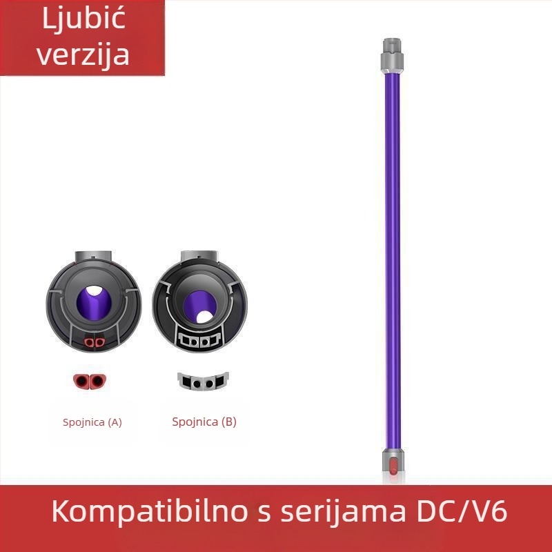 Boxuan Metalna produžna šipka za Dyson V6–V12 Slim ravna cijev – dodatak za usisavač
