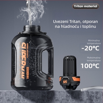 Sportska boca za vodu s odjeljivanjem čaja, otporna na visoke temperature, velika kapaciteta; Materijal: Plastika; Brend: Drugo