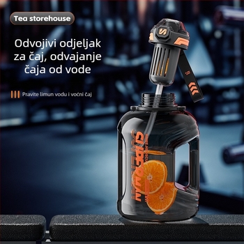 Sportska boca za vodu s odjeljivanjem čaja, otporna na visoke temperature, velika kapaciteta; Materijal: Plastika; Brend: Drugo