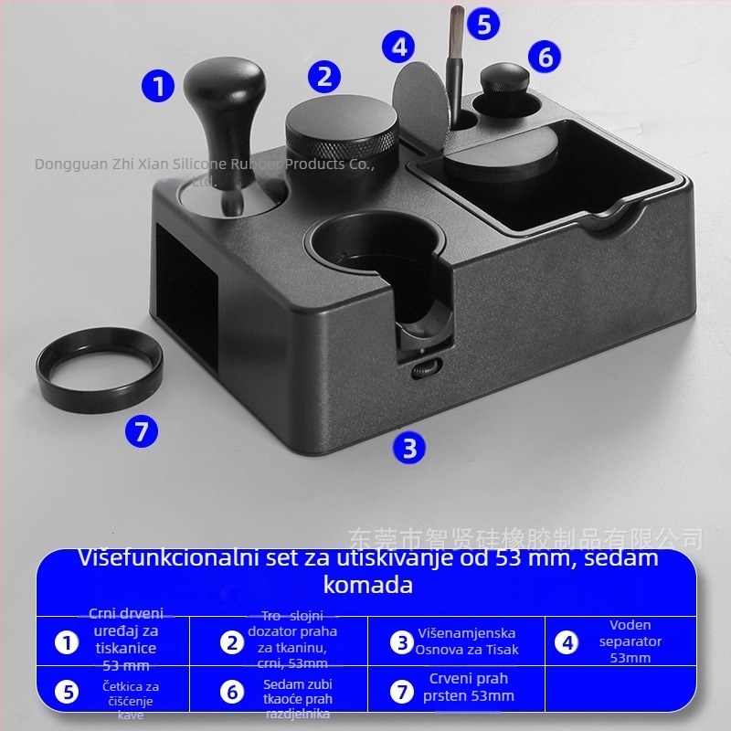 Set aksesoara za espresso s ABS ručkom – ZX marka, moderan minimalistički stil, lagani luksuz i retro štih, uključuje pribor za kavu