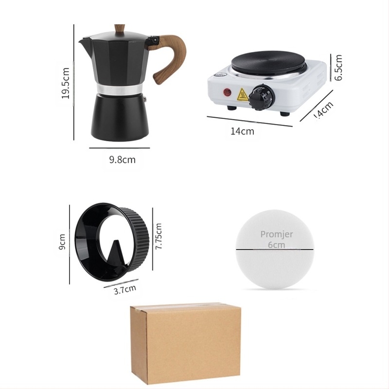 Moka lonac kava set – moderni minimalistički stil, marka Choxila, izlazak 2022, kartonsko pakiranje