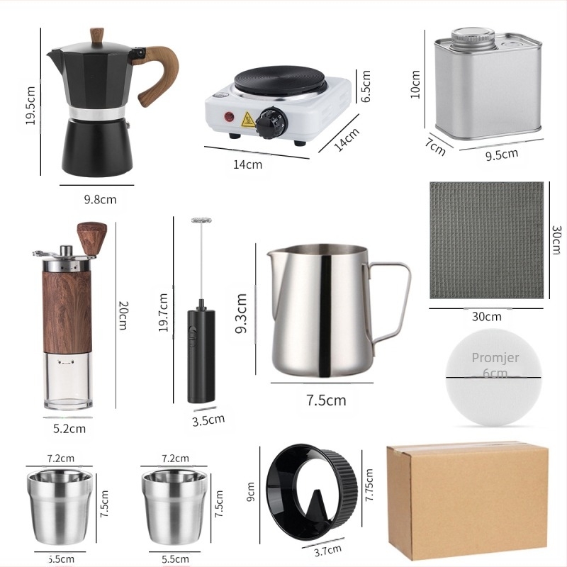 Moka lonac kava set – moderni minimalistički stil, marka Choxila, izlazak 2022, kartonsko pakiranje