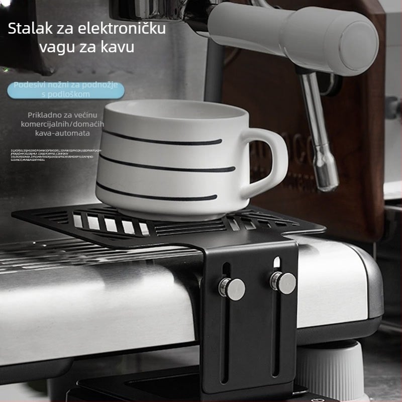 Držač za elektroničku vagu za aparat za kavu, poliran završni sloj, pakiranje u pladnju, 30 komada po kutiji, mogućnost prilagodbe