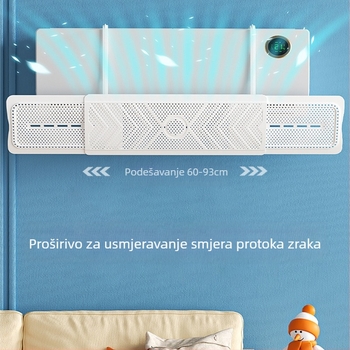 Deflektor zraka za klimatizaciju – povlačivi, zidni, instalacija bez alata, zaštita od izravnog strujanja zraka