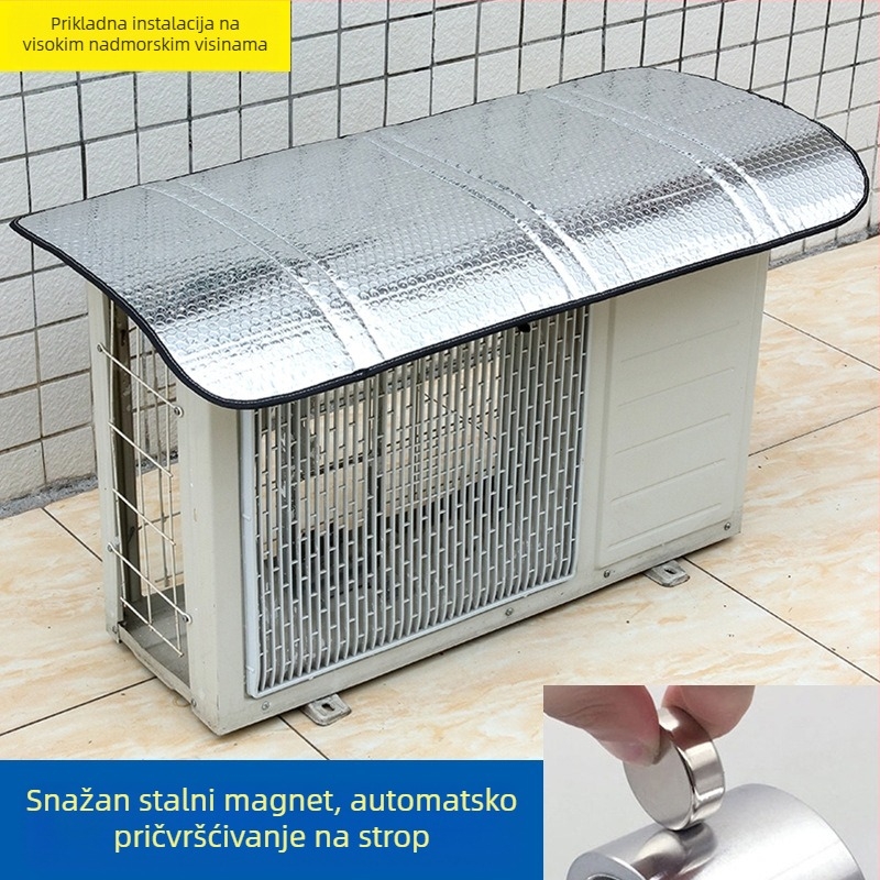 Zaštitni poklop vanjske jedinice klima uređaja, model P66D; jak magnetski učinak; automatsko djelovanje; vodootporan; sprječava kapanje