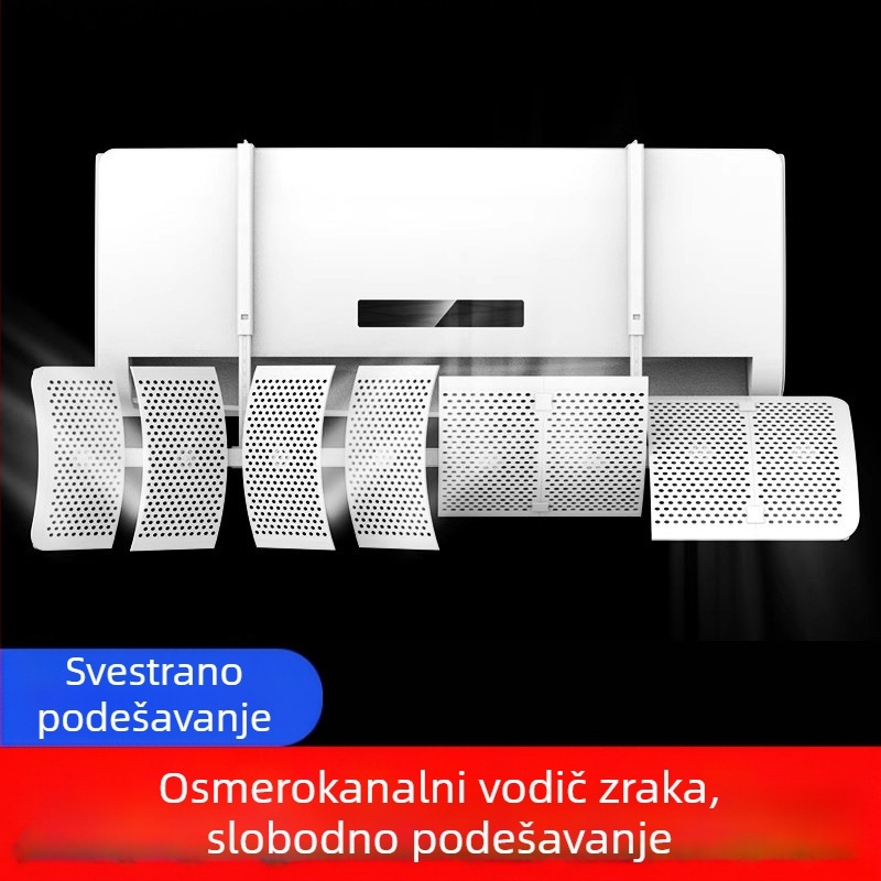 Zidni deflektor protoka zraka za klimatizaciju, ABS, univerzalna promjena smjera zraka, za spavaću sobu