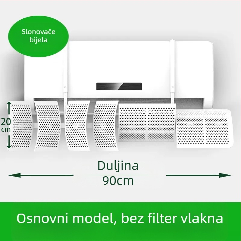 Zidni deflektor protoka zraka za klimatizaciju, ABS, univerzalna promjena smjera zraka, za spavaću sobu