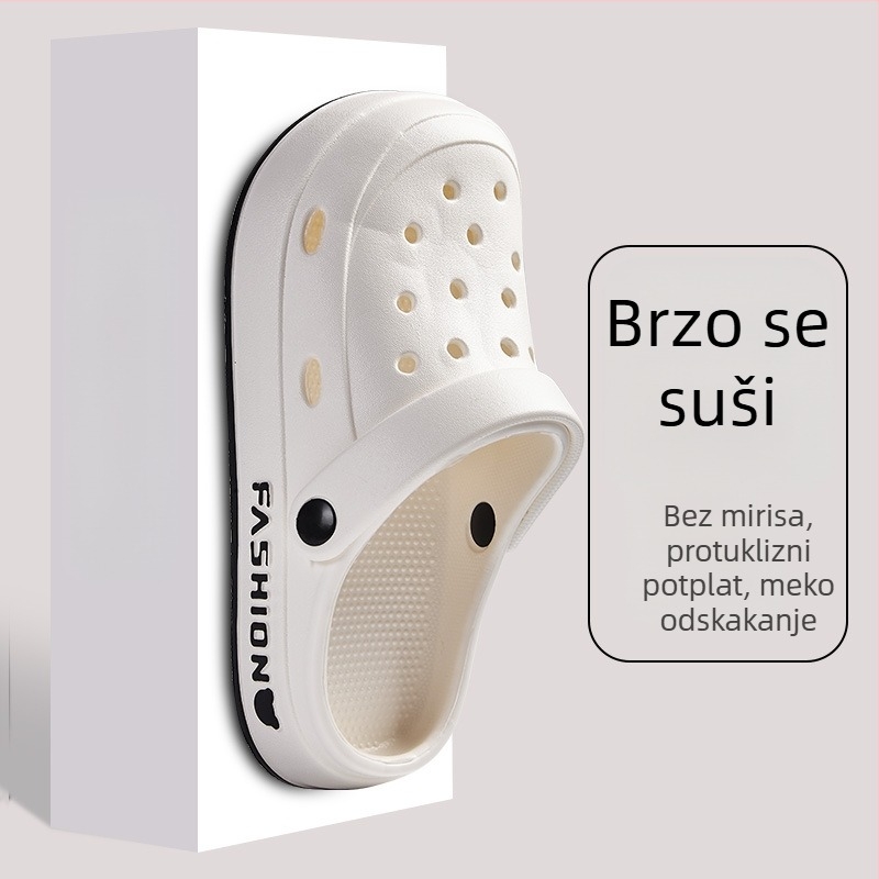 Unisex EVA papuče u Crocs-stilu, s debelim protukliznim potplatom, prozračne i vodootporne za ljeto.