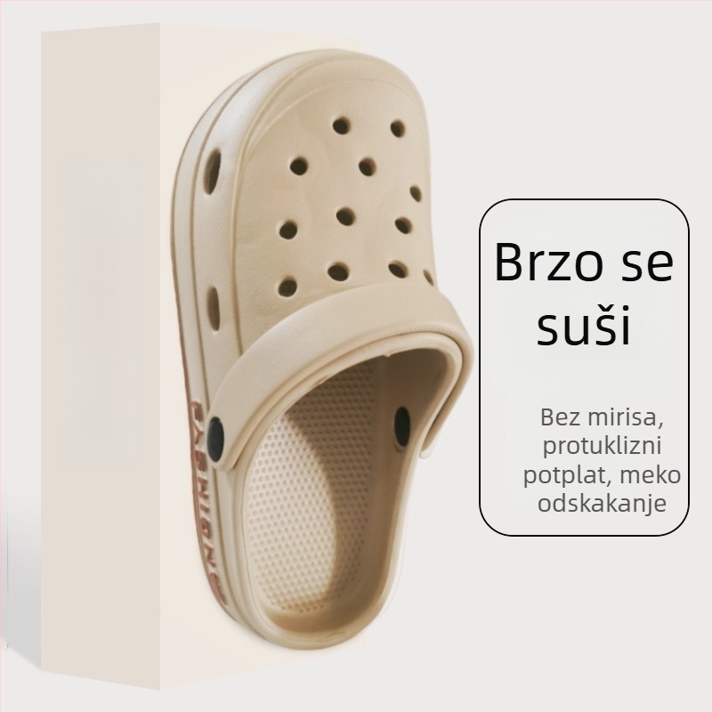 Unisex EVA papuče u Crocs-stilu, s debelim protukliznim potplatom, prozračne i vodootporne za ljeto.