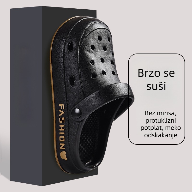 Unisex EVA papuče u Crocs-stilu, s debelim protukliznim potplatom, prozračne i vodootporne za ljeto.