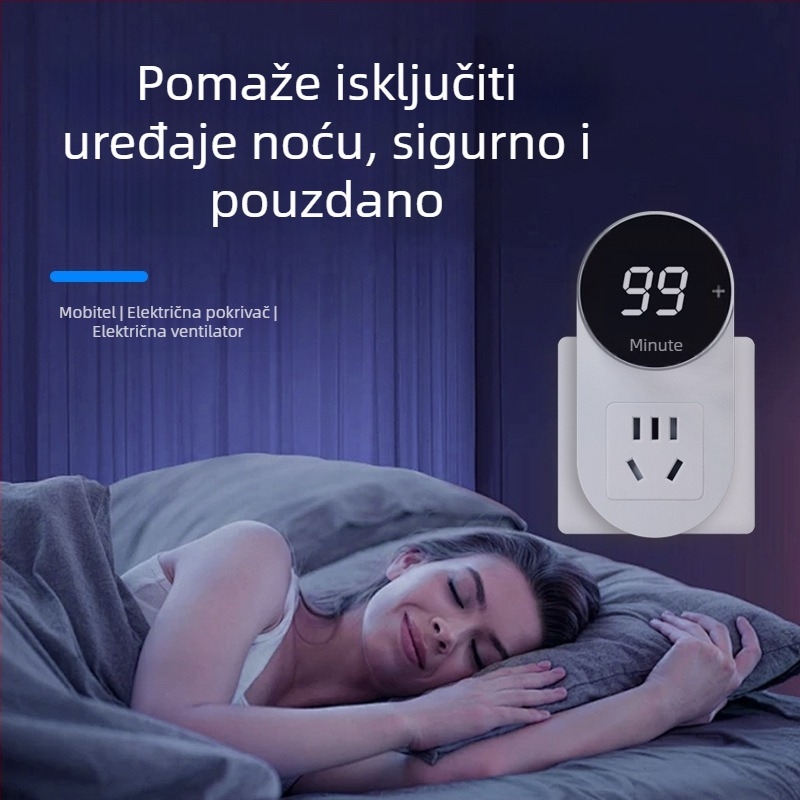 Kailan timer utičnica s zaštitom od preopterećenja, zaštita za punjenje kućanskih uređaja i telefona, automatsko isključivanje s odbroavanjem