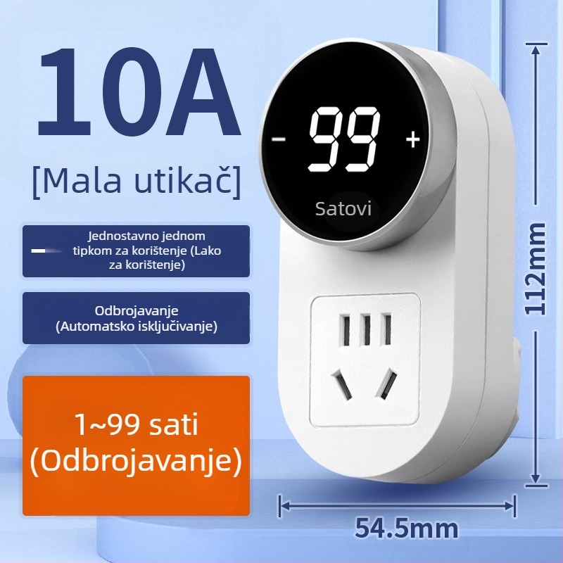 Kailan timer utičnica s zaštitom od preopterećenja, zaštita za punjenje kućanskih uređaja i telefona, automatsko isključivanje s odbroavanjem