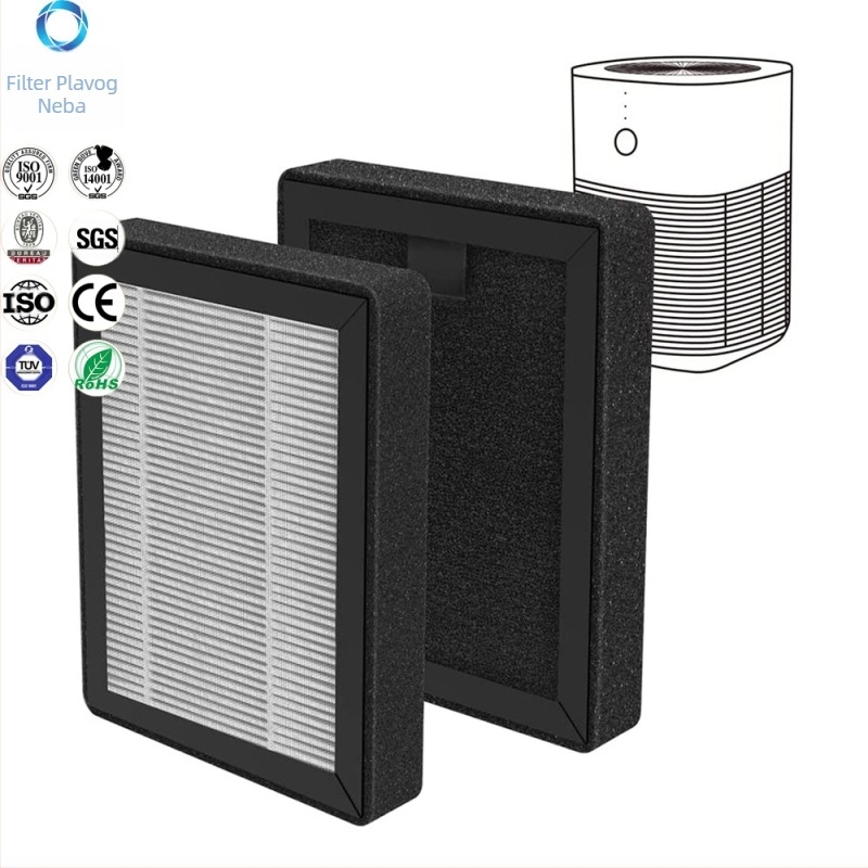 Filter kartica za LV-H128 pročišćivač zraka | Lanyu | H13 True HEPA filtar, hvata 99,97% prašine, peluda, dima i mirisa