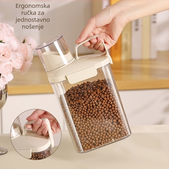 Enjoy Things spremnik za skladištenje hrane za žitarice, grah i rižu | zatvoren, otporan na vlagu i štetnike | PET plast