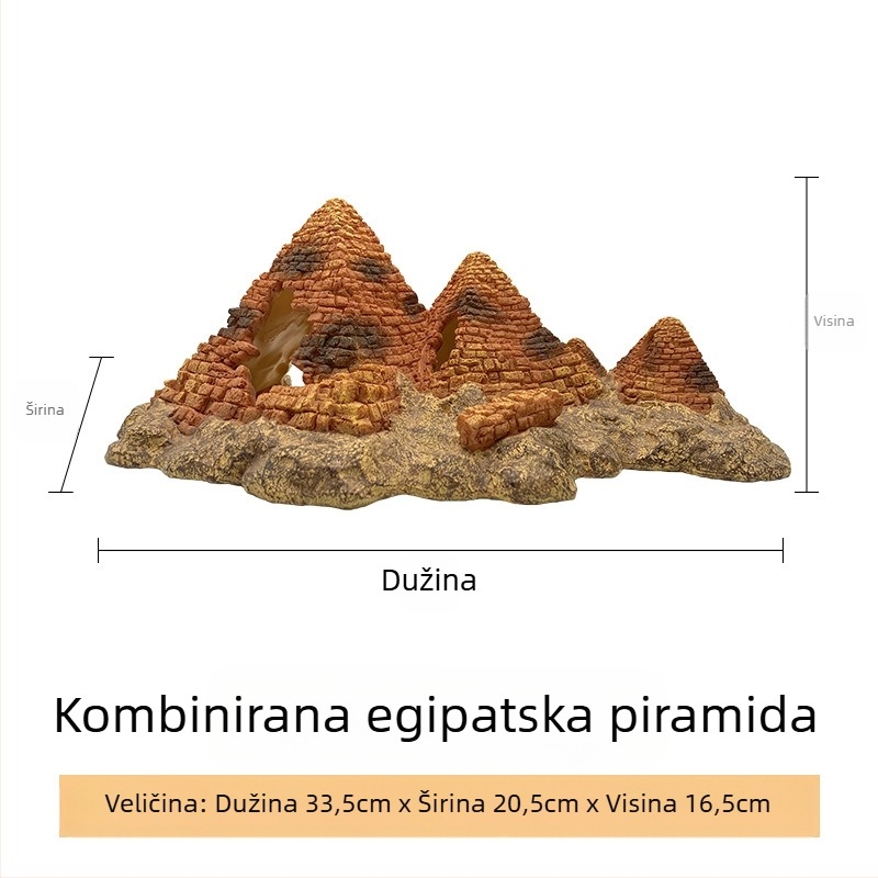Dekor za penjače kućne ljubimce – Egipatska piramida sa Sfingom; Materijal: smola; Podrijetlo: Xiamen; Marka: Xin Li; Glavna namjena: uređenje za penjačke kućne ljubimce