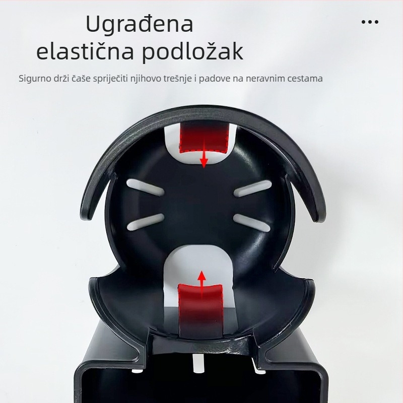 Universalni držač čaše za kolica — za bočice i napitke — ABS materijal — kompatibilan s kolicima i biciklima — podržava privatne marke