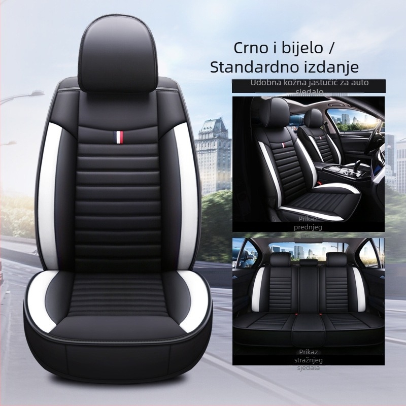 Presvlaka za automobil sjedala za pet mjesta, puna pokrivenost, četiri sezone, otporna i izdržljiva; materijal: pamukova tkanina; težina 6 kg; prilagodljiva obrada; licencirana privatna marka