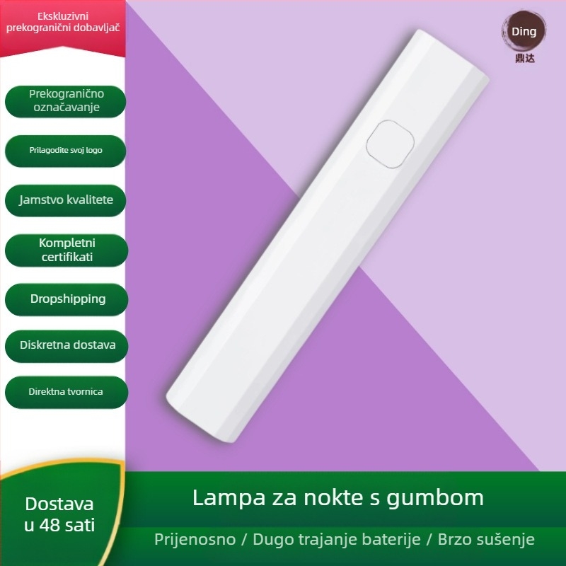 Prijenosna ručna mini bežična lampa za nokte s LCD zaslonom za brzo sušenje manikure