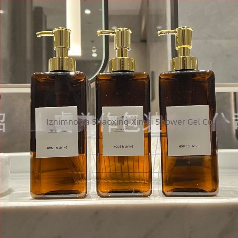 Kvadratna plastična boca s pumpicom za hotelsku upotrebu – regenerator, losion, masažno ulje (Porijeklo: Shaoxing, Zhejiang; Materijal: PET; Tehnologija proizvodnje: Blow molding; Pakiranje: Kozmetičko pakiranje)