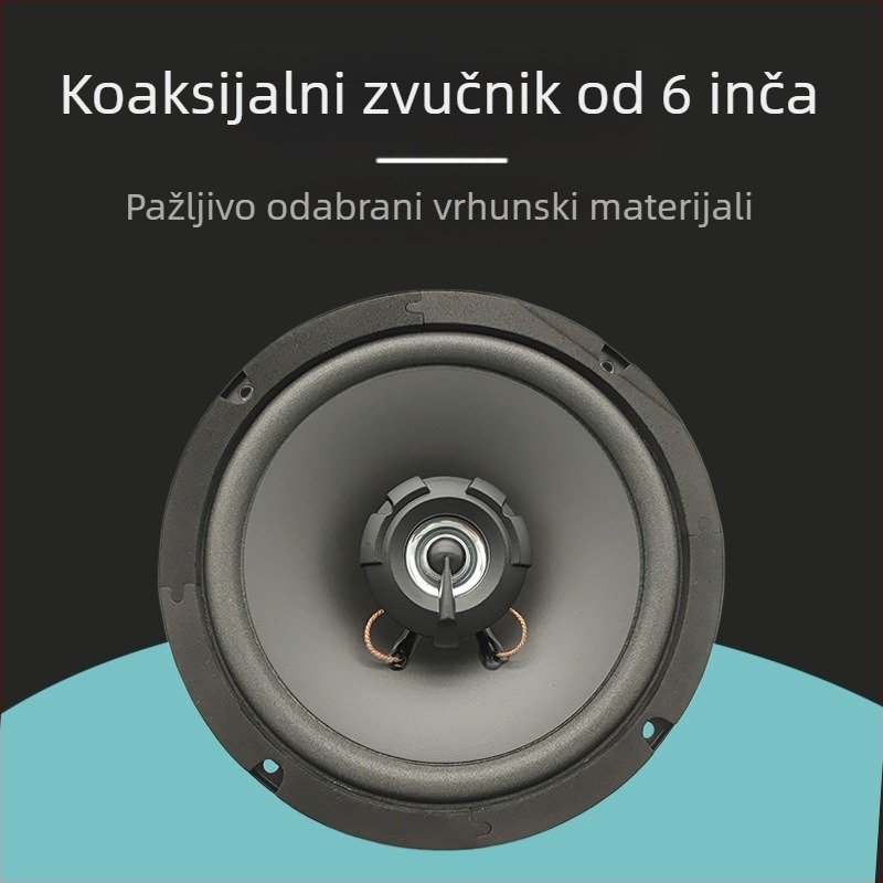 Auto koaksijalni zvučnik TS-606, 4 Ω, 500 W, 60 Hz-20 kHz, 93 dB
