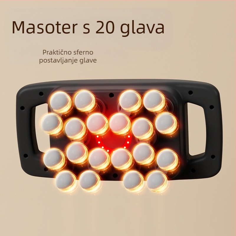 Napajani višeglavi masažni uređaj za opuštanje mišića, za pojas i leđa, visoka frekvencija vibracija, 6+ glava, ugrađena baterija 2000–4000 mAh, 1–3 h rada, niski šum