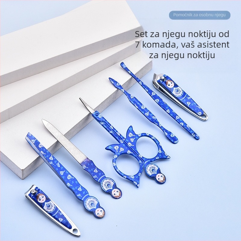 Kutijasti set alata za manikuru — MRT021 kliješta za nokte, set za njegu noktiju, pogodan za sve tipove kože