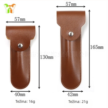 Ručni brijač s PU kožnom futrolom, vintage kutija za pohranu, 1 oštrica, pakiranje 600 kom