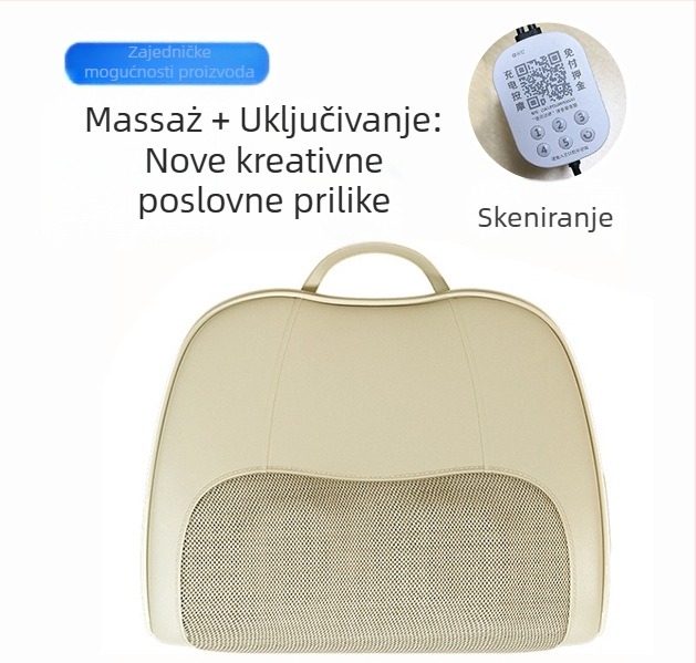 Masirajući jastuk u obliku jabuke s 6+ masažnih glava za vrat, leđa, struk, bokove i noge; 3. brzina; mehanički masažni jastuk