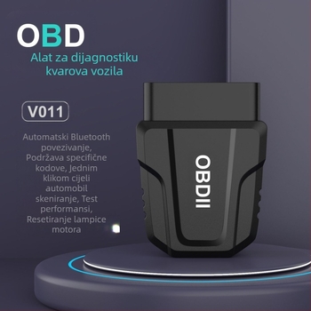 OBD2 skener za automobilsku dijagnostiku, V011, ELM327-kompatibilan, 9-15V, 0-50°C, za OBD2