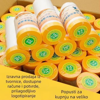 PE maskirajuća folija s papirnom pozadinom, za lakiranje automobila i unutarnje uređenje, ljepilo na bazi vode, viskoznost visoka, jezgrom od papira