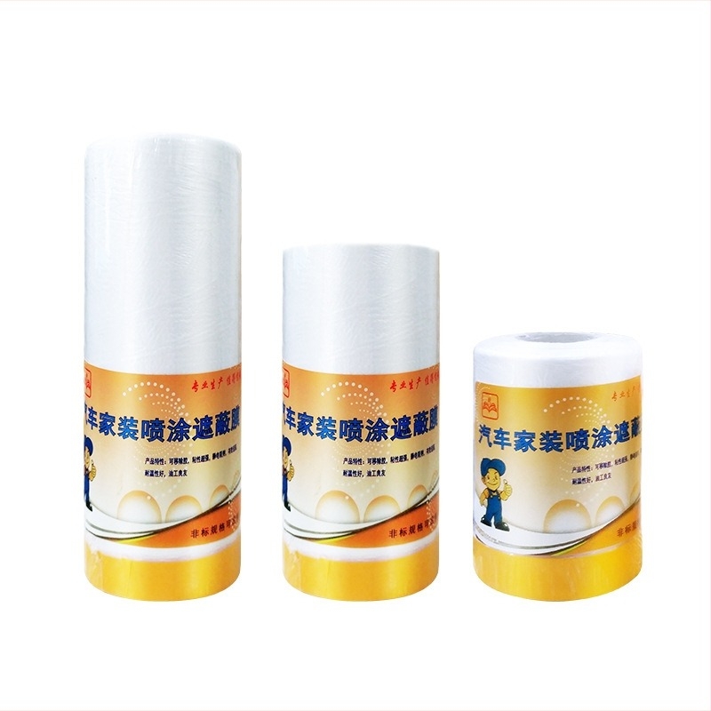 PE maskirajuća folija s papirnom pozadinom, za lakiranje automobila i unutarnje uređenje, ljepilo na bazi vode, viskoznost visoka, jezgrom od papira