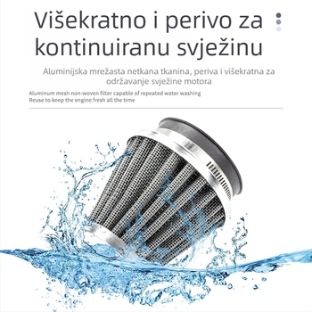 Zračni filter za motocikl s glavom u obliku gljive - visok protok zraka