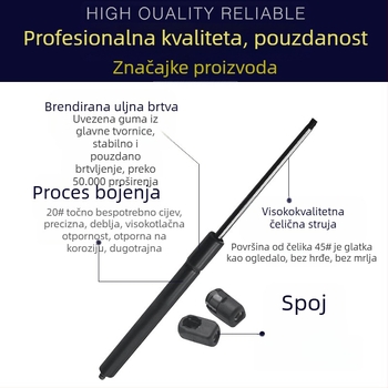 Gasna šipka za poklop motora za Volkswagen – slobodni tip plinske opruge, kompresijsko djelovanje, materijal: čelična opruga, hod 160 mm, udaljenost montaže 400 mm