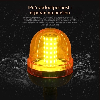 60 LED upozoravajuća svjetiljka za poljoprivredne strojeve, 12-24V, 2A, kućište PC+ABS