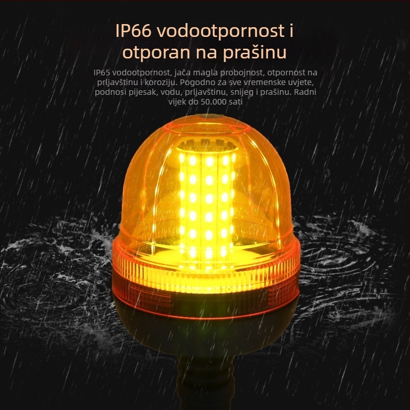 60 LED upozoravajuća svjetiljka za poljoprivredne strojeve, 12-24V, 2A, kućište PC+ABS