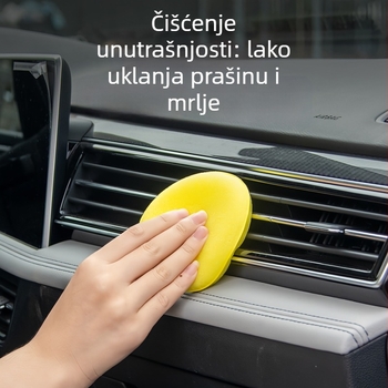Ručni alat za voskanje automobila sa spužvom, okruglim držačem ruba i blokom spužve za primjenu čvrstog voska i održavanje