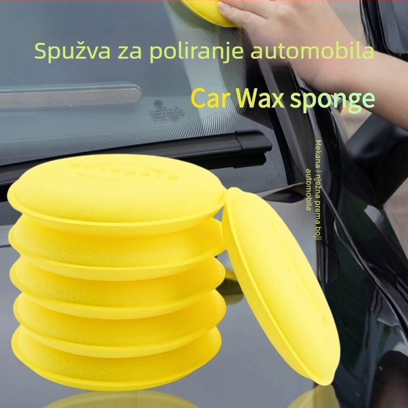 Ručni alat za voskanje automobila sa spužvom, okruglim držačem ruba i blokom spužve za primjenu čvrstog voska i održavanje