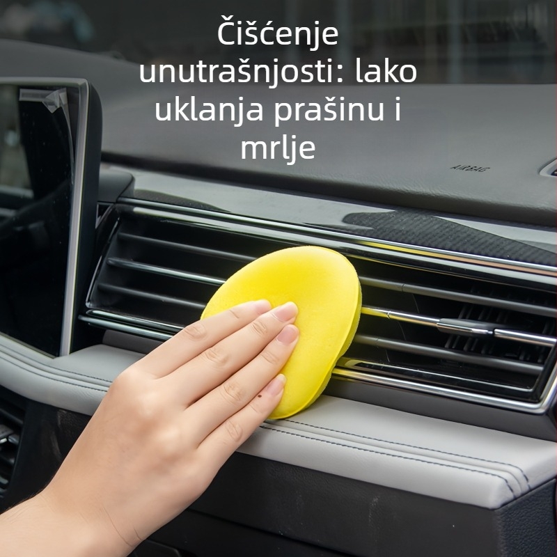 Ručni alat za voskanje automobila sa spužvom, okruglim držačem ruba i blokom spužve za primjenu čvrstog voska i održavanje