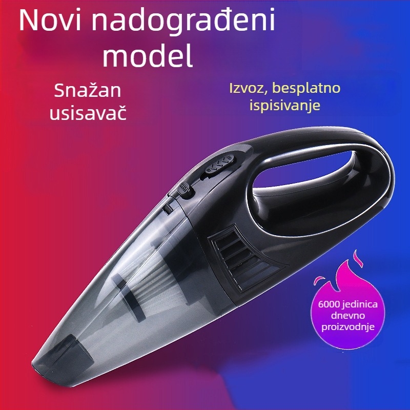 Auto mini usisivač, 12V, 3500Pa, prenosni ručni usisivač, suho i mokro čišćenje